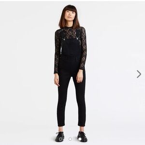 Black Jean Levi Overalls